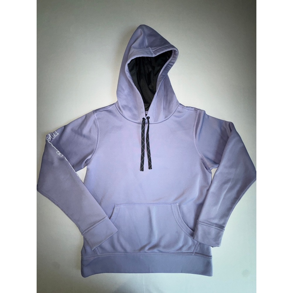 Patagonia Hoodie Women Small Purple Logo Sleeve Pullover Fleece Sweatshirt‎